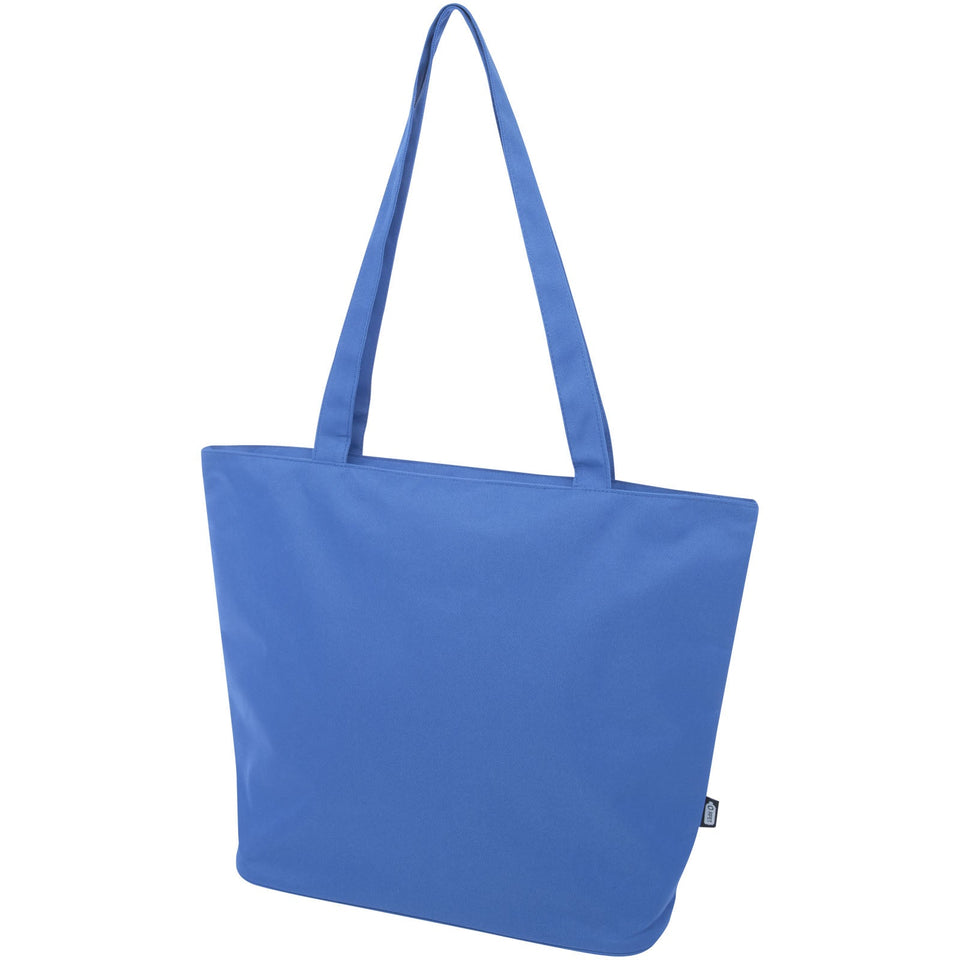 Tote bag in materiale riciclato certificato GRS con cerniera Panama 20l personalizzato con logo - Pubblienne