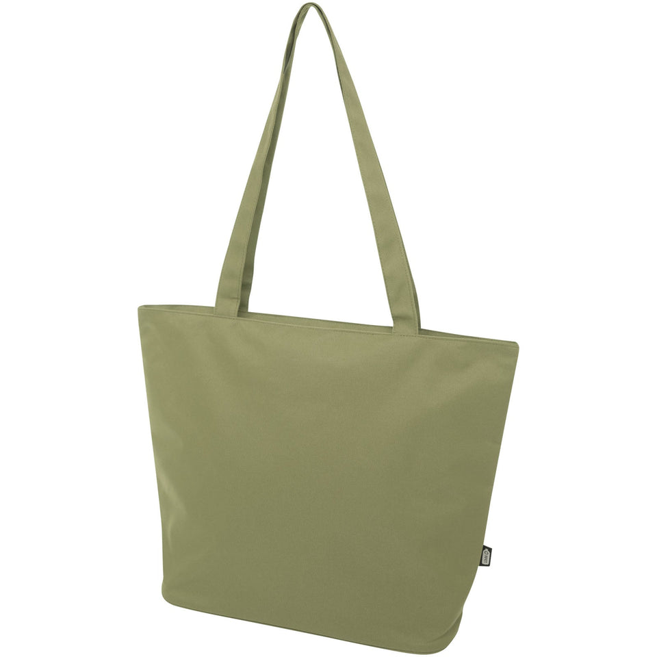 Tote bag in materiale riciclato certificato GRS con cerniera Panama 20l personalizzato con logo - Pubblienne