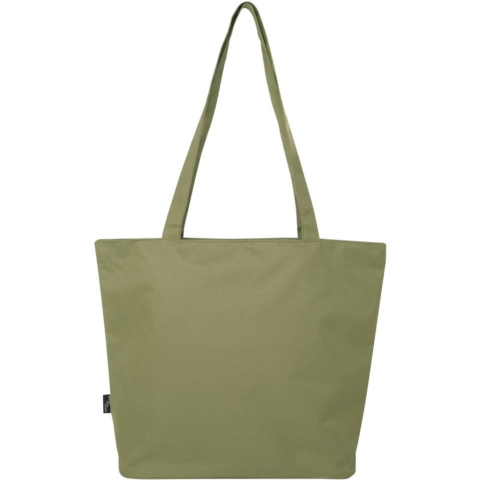 Tote bag in materiale riciclato certificato GRS con cerniera Panama 20l personalizzato con logo - Pubblienne