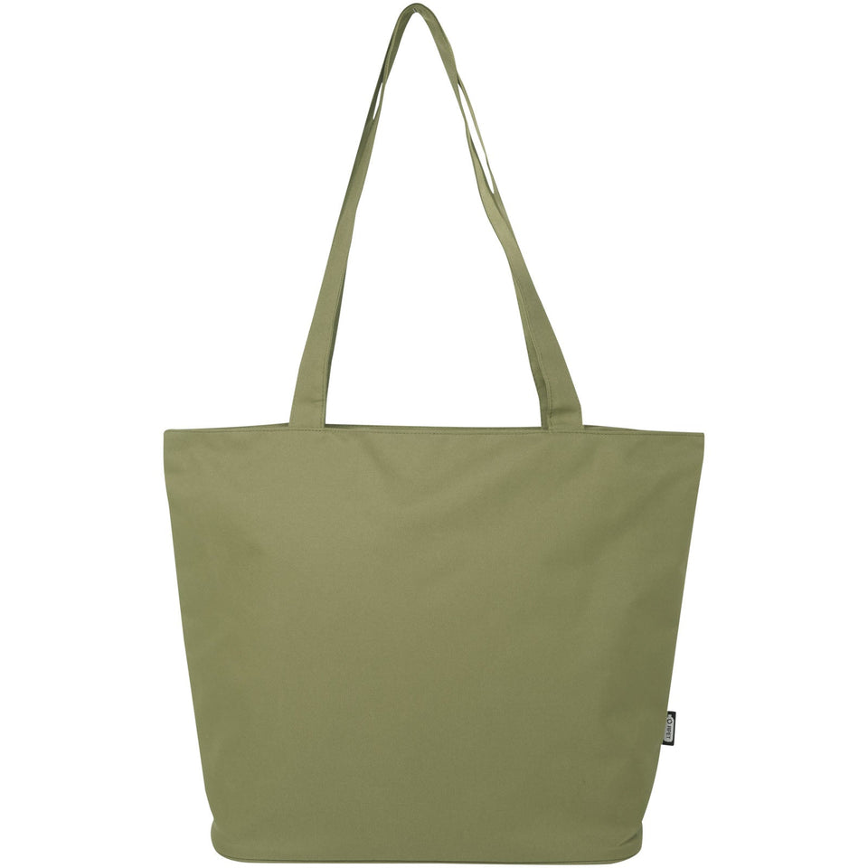 Tote bag in materiale riciclato certificato GRS con cerniera Panama 20l personalizzato con logo - Pubblienne