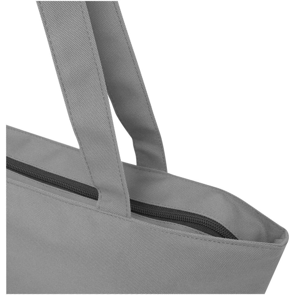 Tote bag in materiale riciclato certificato GRS con cerniera Panama 20l personalizzato con logo - Pubblienne