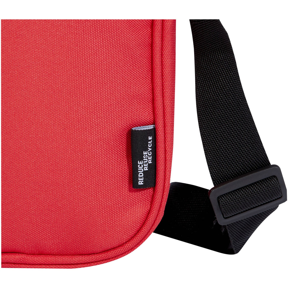 Borsa a tracolla in materiale riciclato certificato GRS Byron 2l personalizzato con logo - Pubblienne