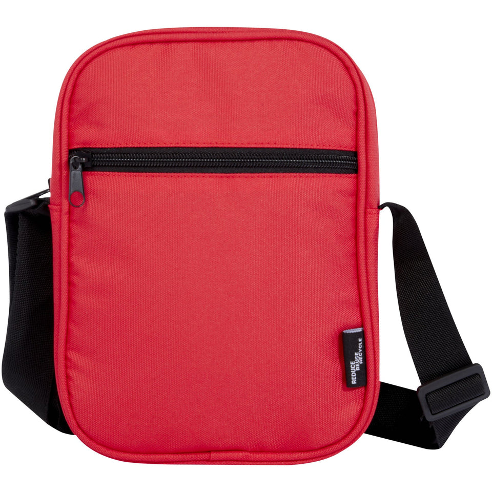 Borsa a tracolla in materiale riciclato certificato GRS Byron 2l personalizzato con logo - Pubblienne