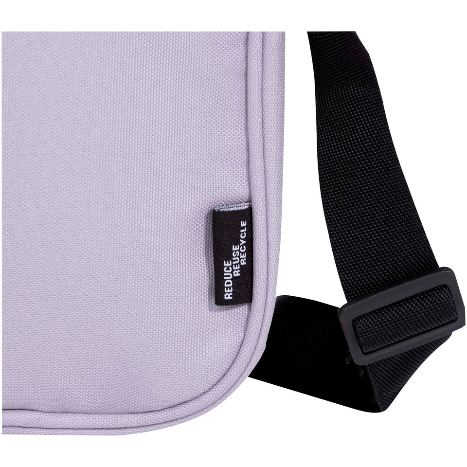 Borsa a tracolla in materiale riciclato certificato GRS Byron 2l personalizzato con logo - Pubblienne