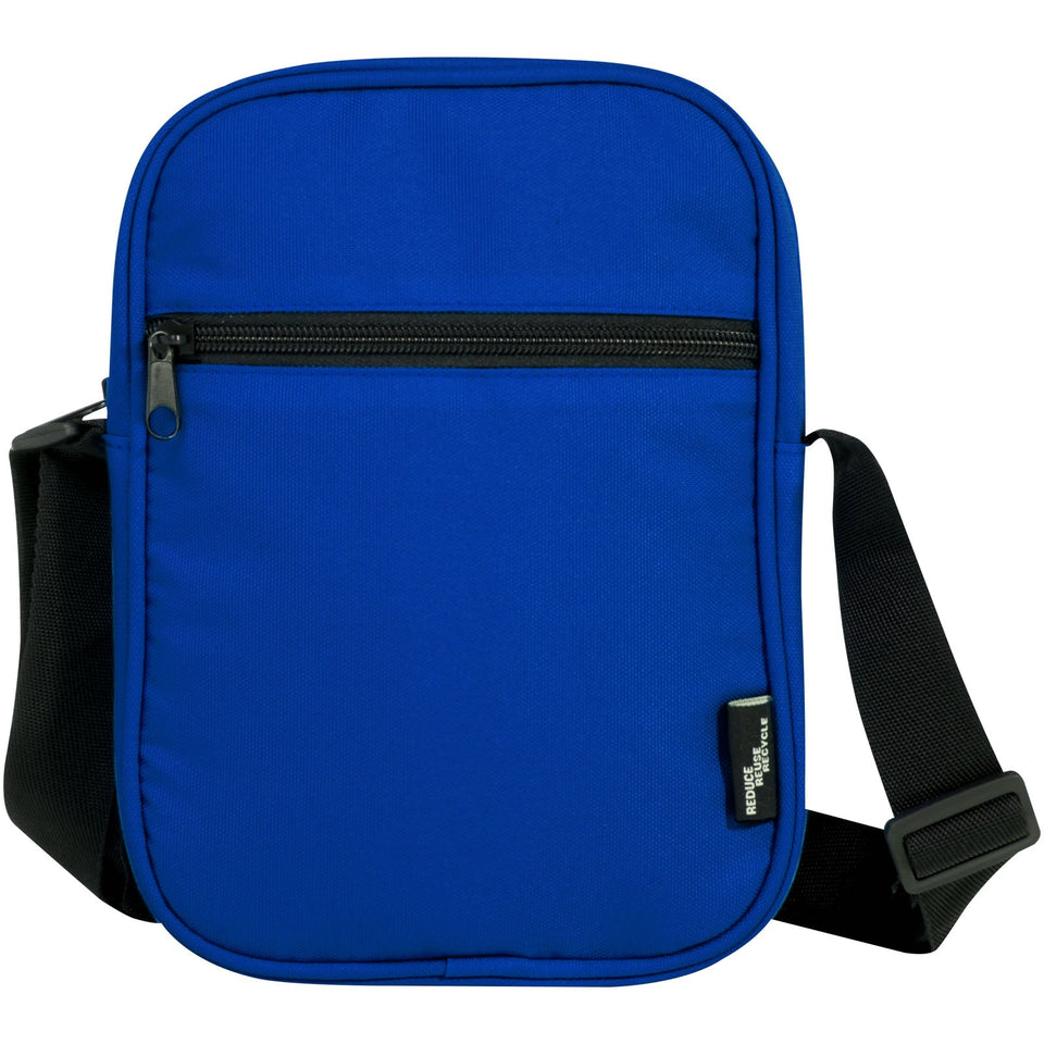 Borsa a tracolla in materiale riciclato certificato GRS Byron 2l personalizzato con logo - Pubblienne