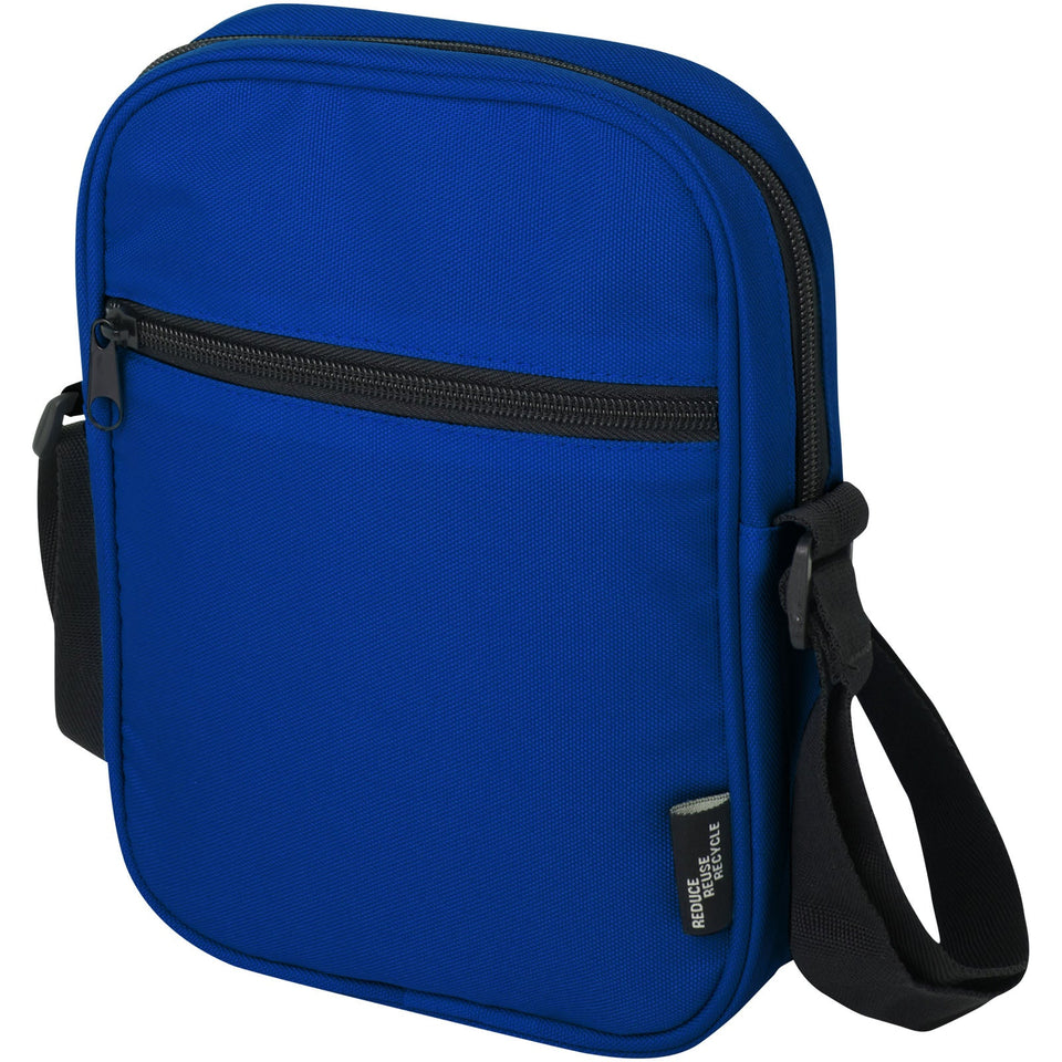 Borsa a tracolla in materiale riciclato certificato GRS Byron 2l personalizzato con logo - Pubblienne