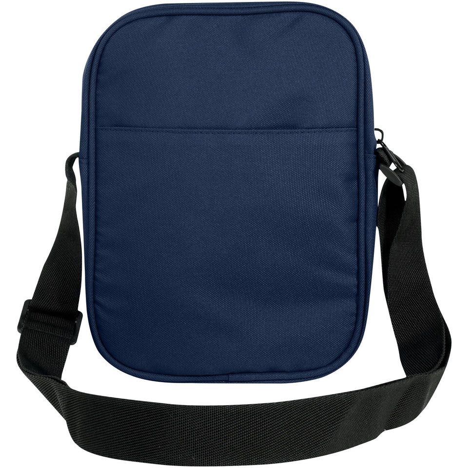 Borsa a tracolla in materiale riciclato certificato GRS Byron 2l personalizzato con logo - Pubblienne