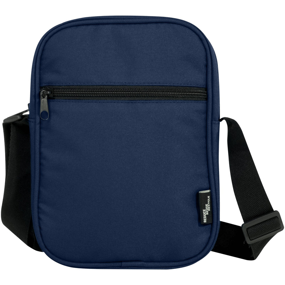Borsa a tracolla in materiale riciclato certificato GRS Byron 2l personalizzato con logo - Pubblienne