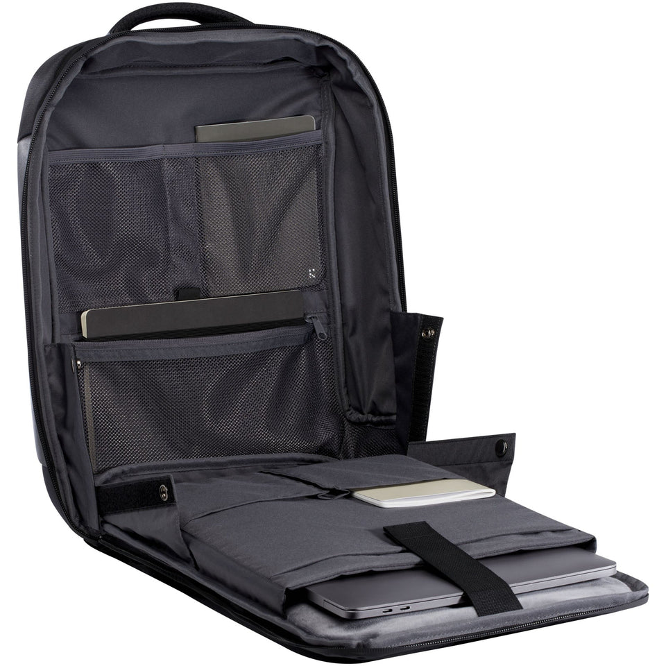 Zaino compatto per portatile da 15,6" in materiale riciclato certificato GRS Expedition Pro 12l personalizzato con logo - Pubblienne