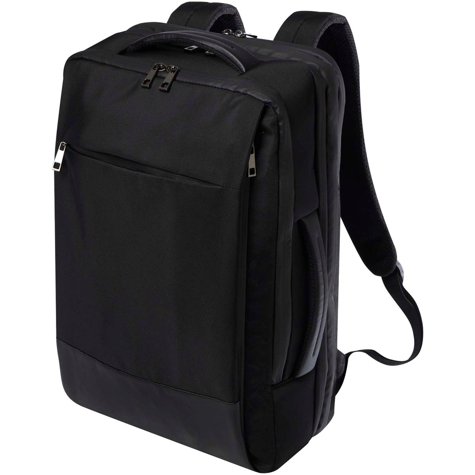 Zaino espandibile per portatile da 17" in materiale riciclato certificato GRS da 35 litri Expedition Pro personalizzato con logo - Pubblienne