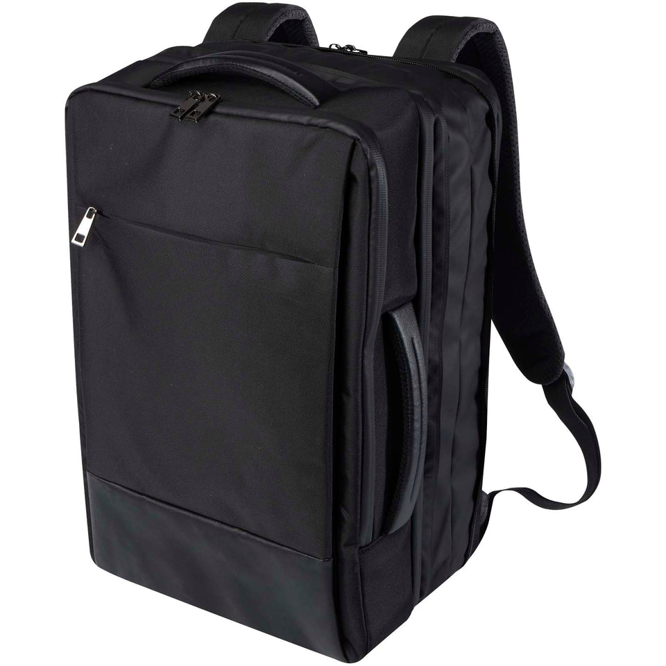 Zaino espandibile per portatile da 17" in materiale riciclato certificato GRS da 35 litri Expedition Pro personalizzato con logo - Pubblienne