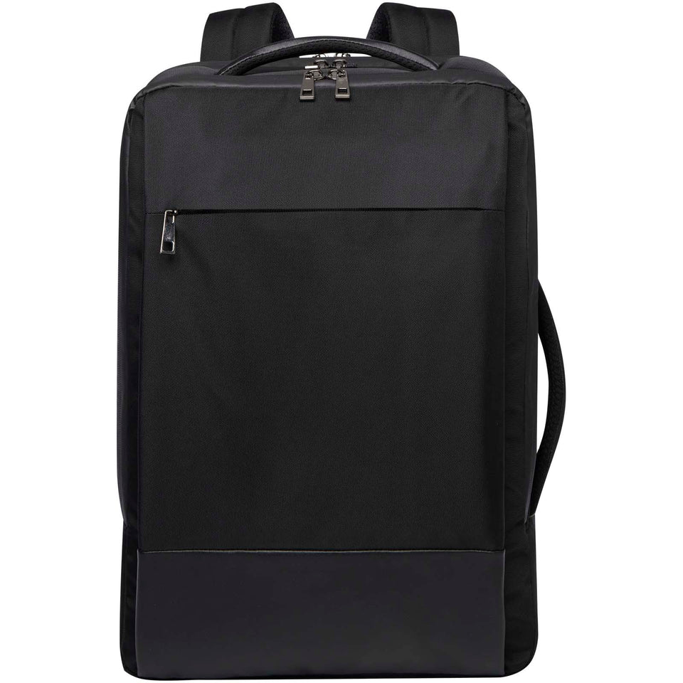Zaino espandibile per portatile da 17" in materiale riciclato certificato GRS da 35 litri Expedition Pro personalizzato con logo - Pubblienne