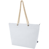 Tote bag termica da spiaggia in materiale riciclato certificato GRS con manici in corda Panama - 23L personalizzato con logo - Pubblienne
