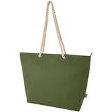 Tote bag termica da spiaggia in materiale riciclato certificato GRS con manici in corda Panama - 23L personalizzato con logo - Pubblienne
