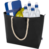 Tote bag termica da spiaggia in materiale riciclato certificato GRS con manici in corda Panama - 23L personalizzato con logo - Pubblienne