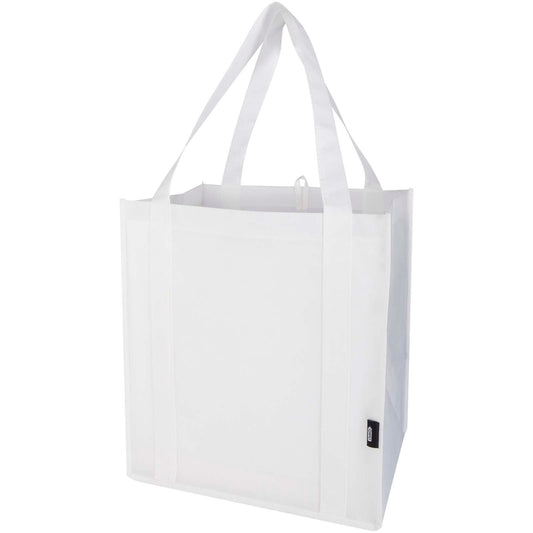 Tote bag con fondo rigido in tessuto non tessuto riciclato certificato GRS Liberty - 29L personalizzato con logo - Pubblienne