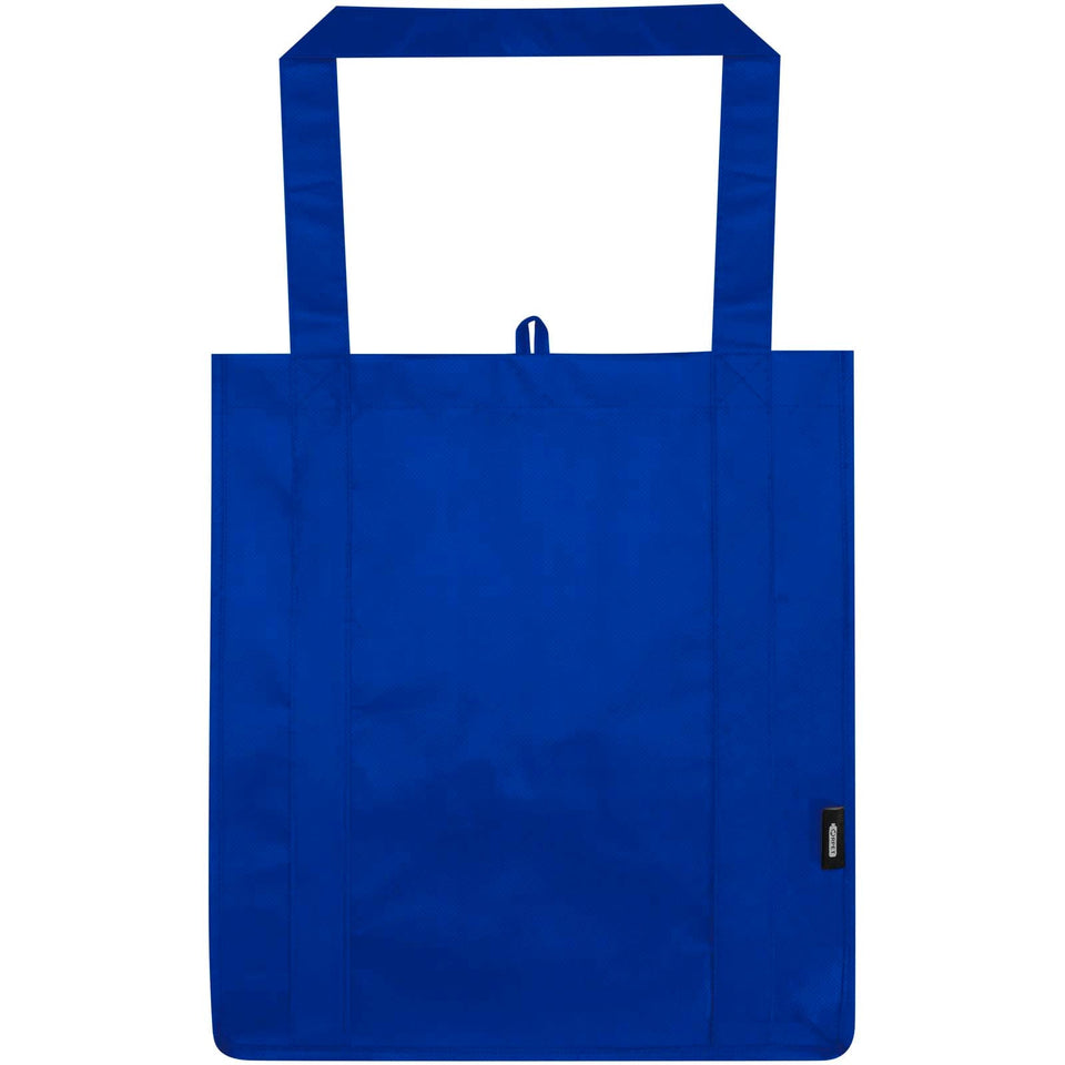 Tote bag con fondo rigido in tessuto non tessuto riciclato certificato GRS Liberty - 29L personalizzato con logo - Pubblienne