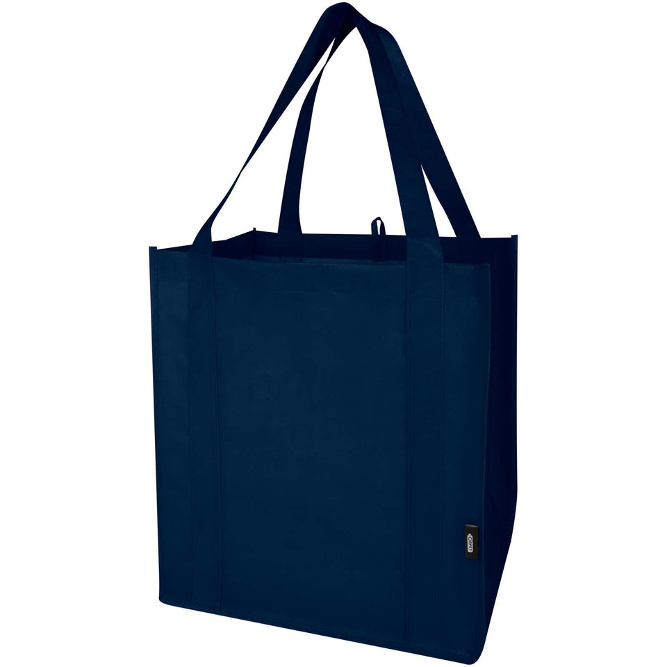 Tote bag con fondo rigido in tessuto non tessuto riciclato certificato GRS Liberty - 29L personalizzato con logo - Pubblienne
