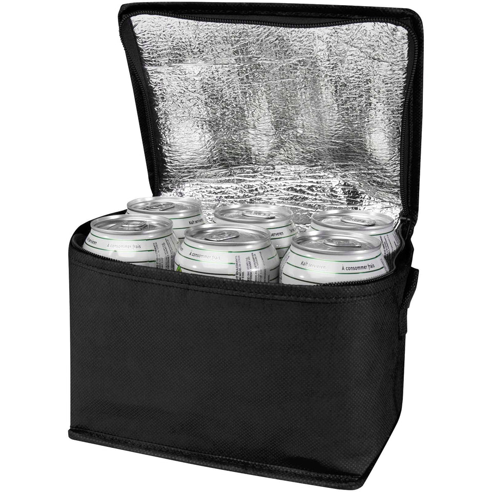 Borsa termica con capacità per 6 lattine in tessuto non tessuto riciclato certificato GRS Spectrum - 4L personalizzato con logo - Pubblienne