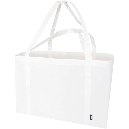 Tote bag extra large in tessuto non tessuto riciclato certificato GRS Jumbo - 65L personalizzato con logo - Pubblienne
