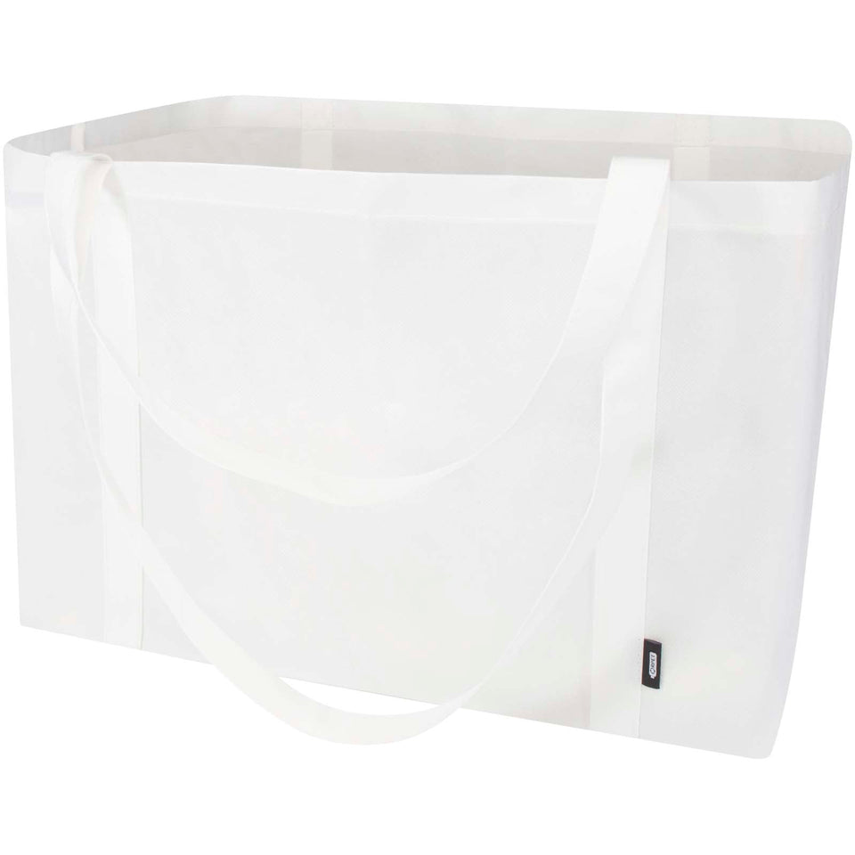 Tote bag extra large in tessuto non tessuto riciclato certificato GRS Jumbo - 65L personalizzato con logo - Pubblienne