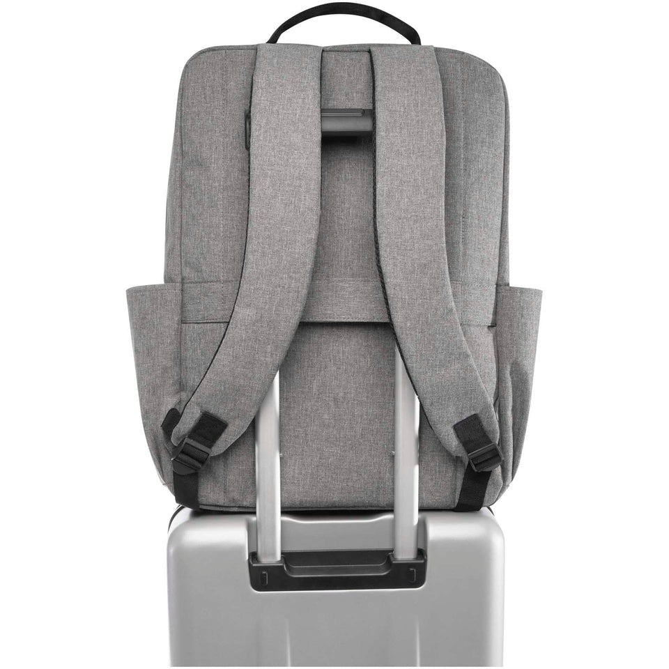 Zaino per computer portatile da 15" in materiale riciclato con certificazione GRS Libra - 15L personalizzato con logo - Pubblienne