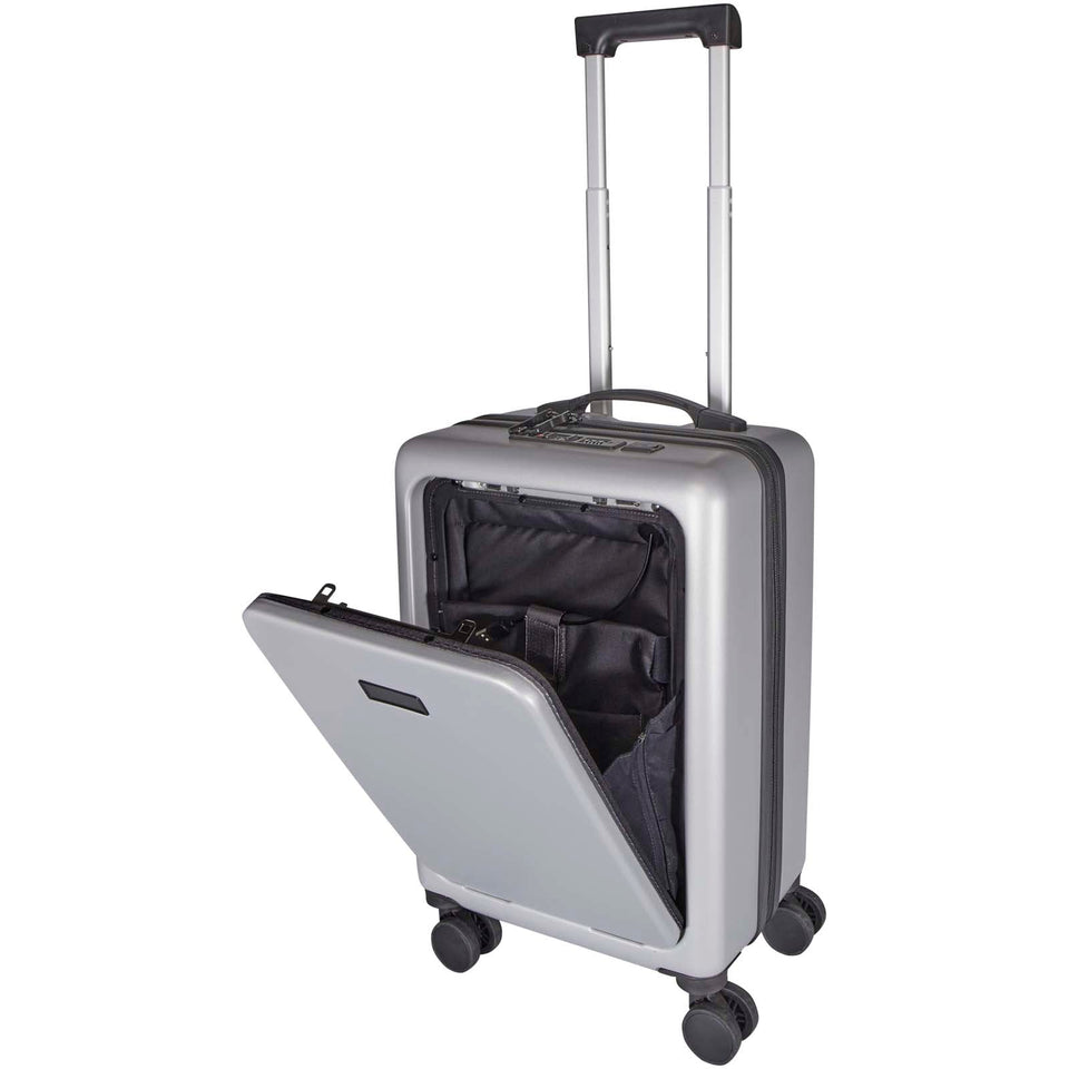 Trolley bagaglio a mano per portatile da 20" in materiale riciclato certificato GRS Rover Pro - 40L personalizzato con logo - Pubblienne