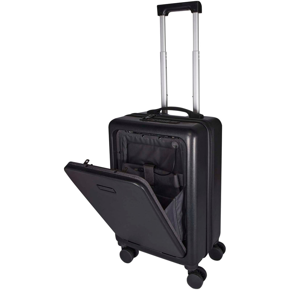 Trolley bagaglio a mano per portatile da 20" in materiale riciclato certificato GRS Rover Pro - 40L personalizzato con logo - Pubblienne