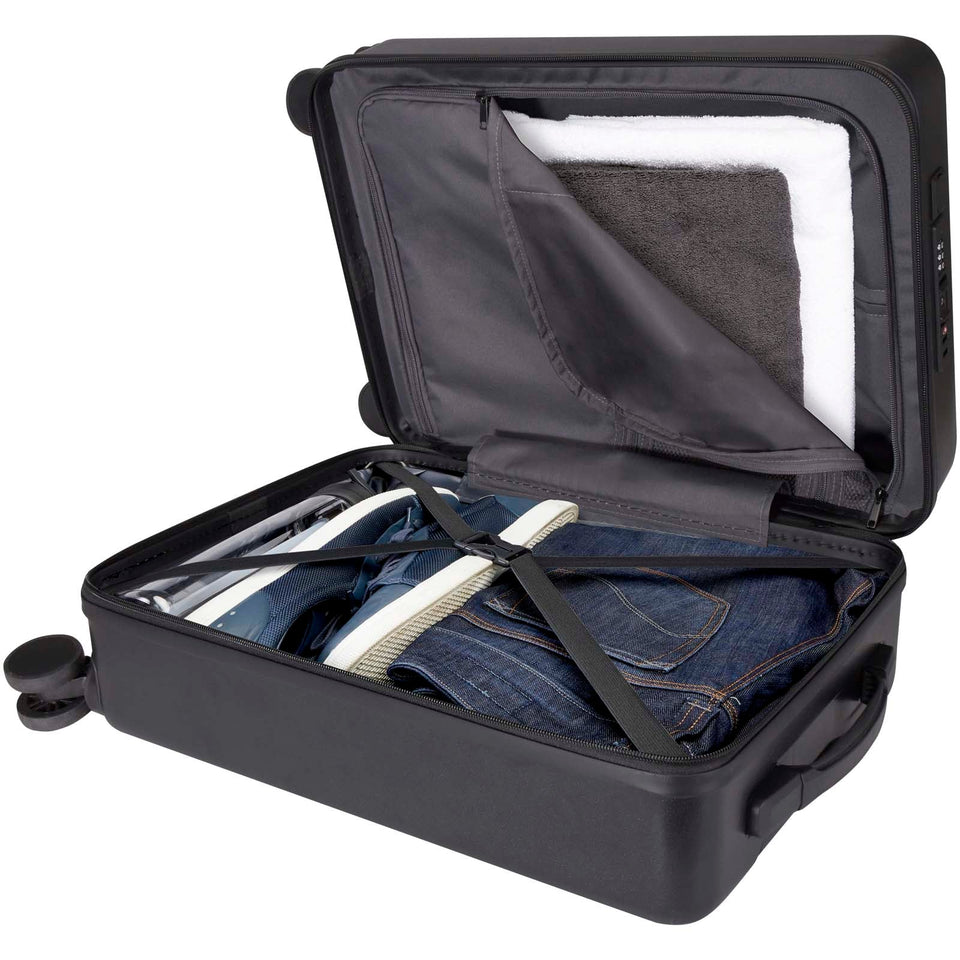 Trolley bagaglio a mano per portatile da 20" in materiale riciclato certificato GRS Rover Pro - 40L personalizzato con logo - Pubblienne