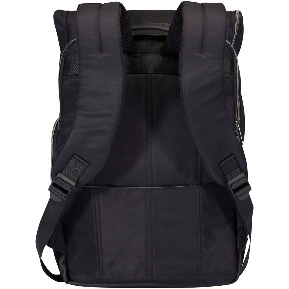 Zaino per portatile da 15,6" in materiale riciclato certificato GRS con chiusura arrotolabile Rhine - 18L personalizzato con logo - Pubblienne