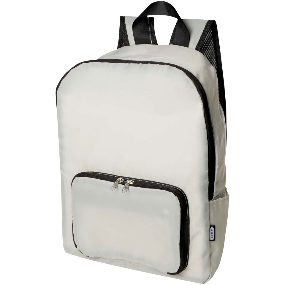 Zaino pieghevole da 15 litri in PET riciclato EcoFold personalizzato con logo - Pubblienne
