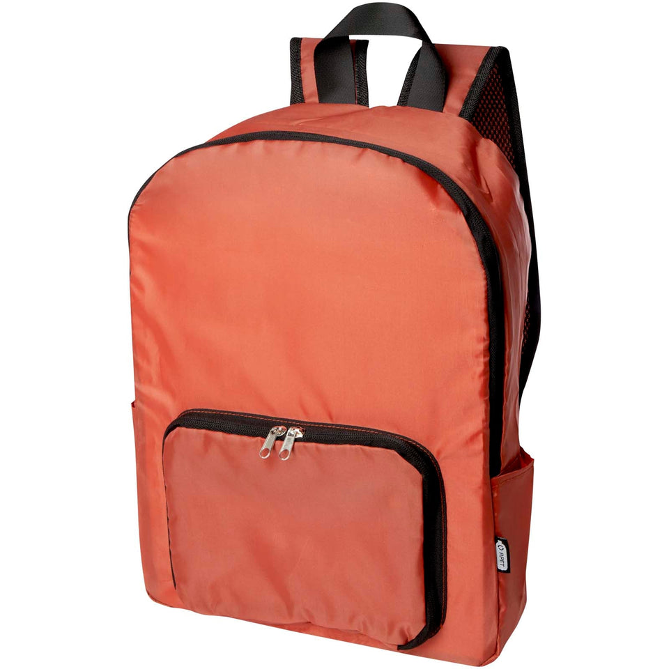 Zaino pieghevole da 15 litri in PET riciclato EcoFold personalizzato con logo - Pubblienne
