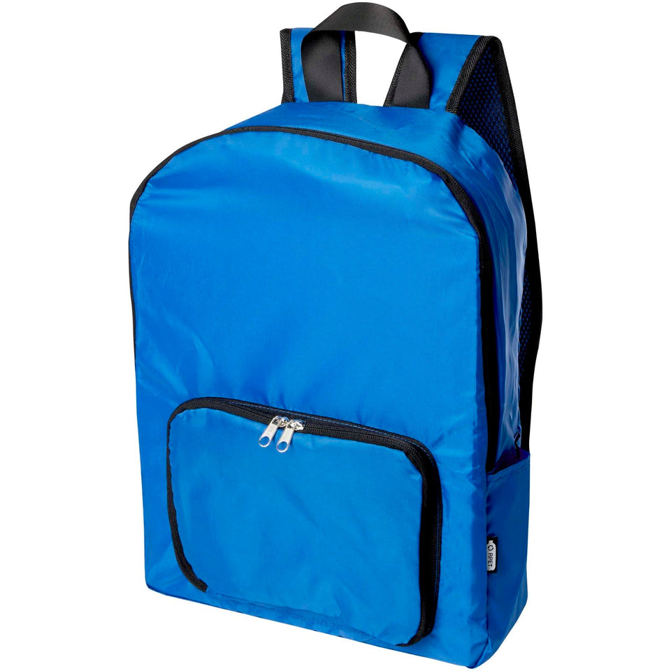 Zaino pieghevole da 15 litri in PET riciclato EcoFold personalizzato con logo - Pubblienne