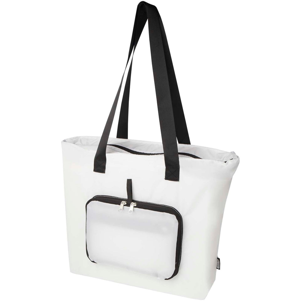 Tote bag pieghevole in PET riciclato da 12 litri EcoFold personalizzato con logo - Pubblienne