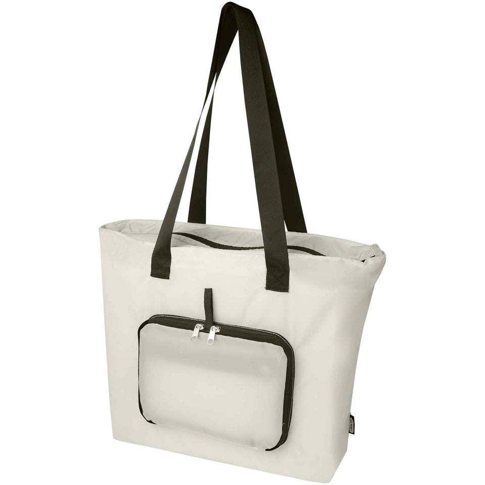 Tote bag pieghevole in PET riciclato da 12 litri EcoFold personalizzato con logo - Pubblienne