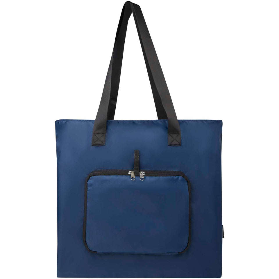 Tote bag pieghevole in PET riciclato da 12 litri EcoFold personalizzato con logo - Pubblienne