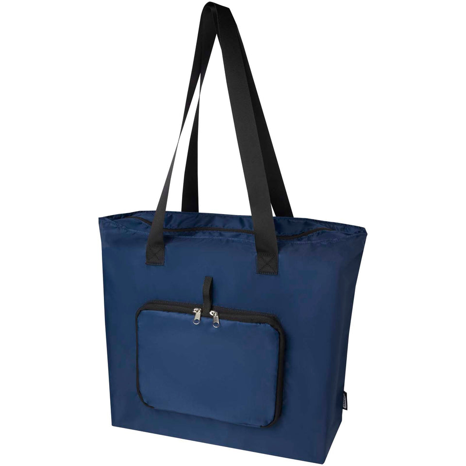Tote bag pieghevole in PET riciclato da 12 litri EcoFold personalizzato con logo - Pubblienne