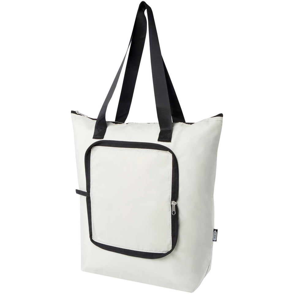 Borsa termica pieghevole da 15 litri in PET riciclato EcoFold personalizzato con logo - Pubblienne