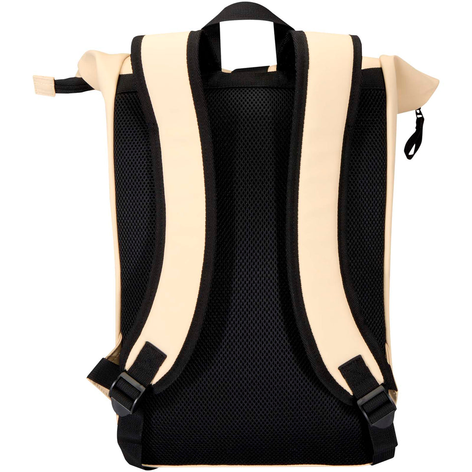 Zaino roll-top per portatile da 15" in materiale riciclato certificato GRS da 18 litri Resi Plus personalizzato con logo - Pubblienne