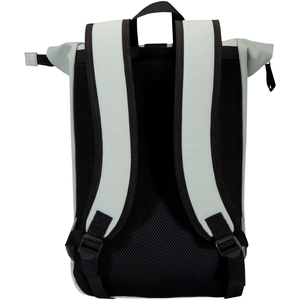 Zaino roll-top per portatile da 15" in materiale riciclato certificato GRS da 18 litri Resi Plus personalizzato con logo - Pubblienne