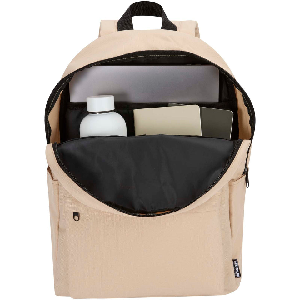 Zaino per portatile da 14" in materiale riciclato certificato GRS da 16 litri Byron personalizzato con logo - Pubblienne