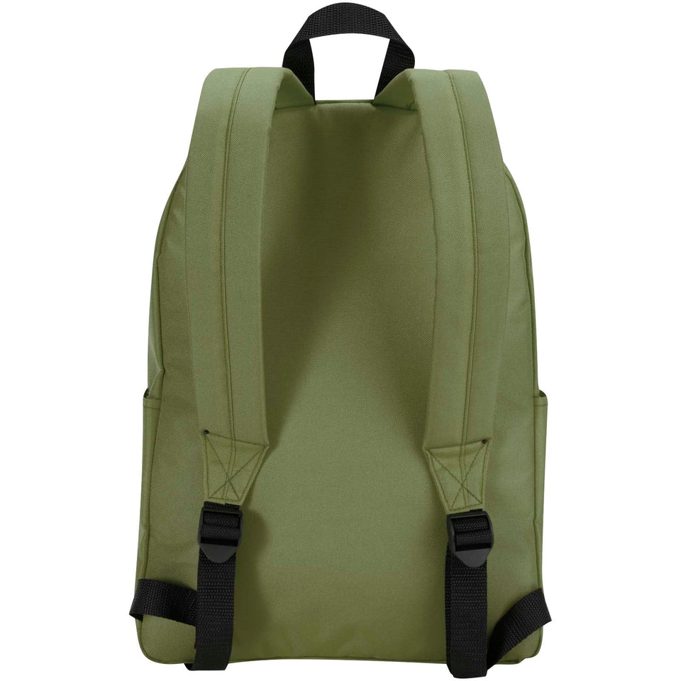 Zaino per portatile da 14" in materiale riciclato certificato GRS da 16 litri Byron personalizzato con logo - Pubblienne