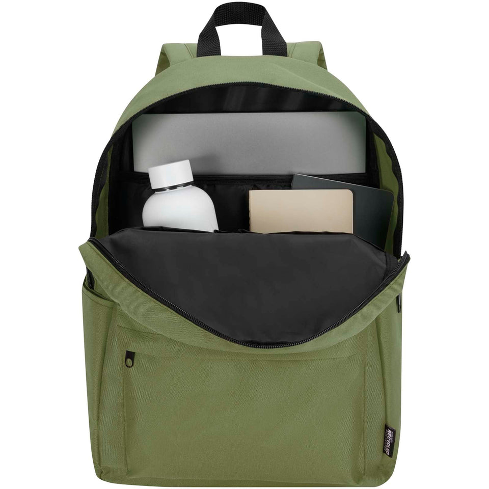 Zaino per portatile da 14" in materiale riciclato certificato GRS da 16 litri Byron personalizzato con logo - Pubblienne