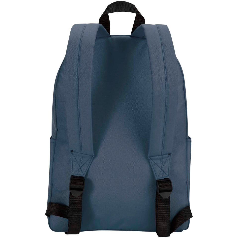 Zaino per portatile da 14" in materiale riciclato certificato GRS da 16 litri Byron personalizzato con logo - Pubblienne