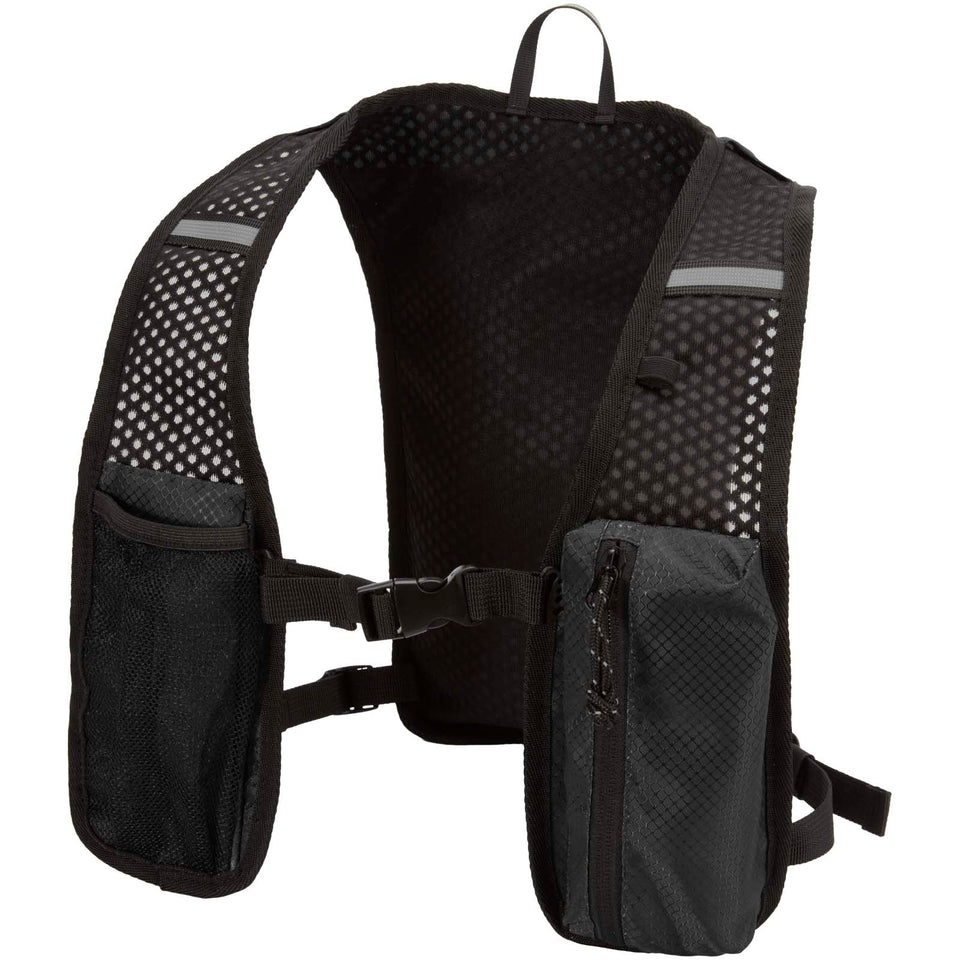 Gilet per la corsa in materiale riciclato certificato GRS con zainetto per l'idratazione da 5 litri Nomad personalizzato con logo - Pubblienne