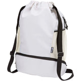 Borsa sportiva con cordoncino in materiale riciclato certificato GRS e scomparto inferiore da 18 litri Nomad personalizzato con logo - Pubblienne
