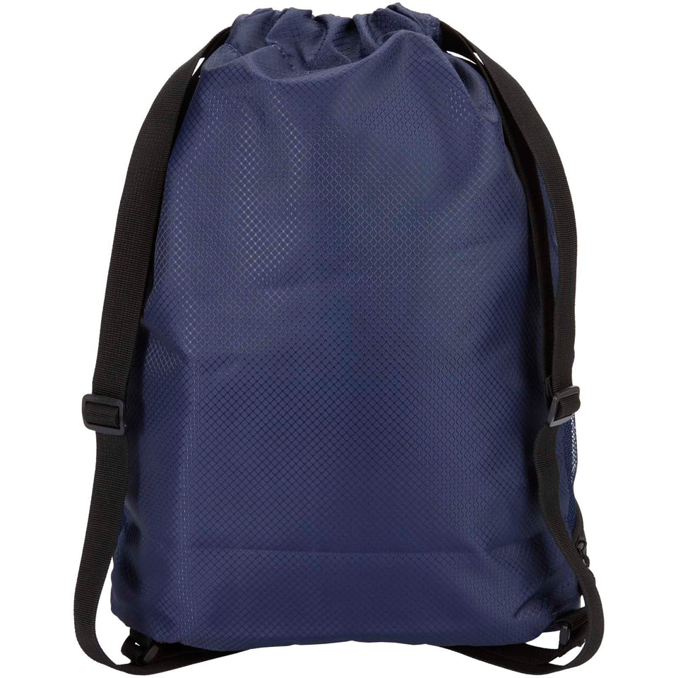 Borsa sportiva con cordoncino in materiale riciclato certificato GRS e scomparto inferiore da 18 litri Nomad personalizzato con logo - Pubblienne