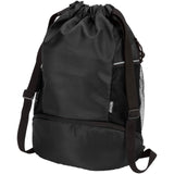 Borsa sportiva con cordoncino in materiale riciclato certificato GRS e scomparto inferiore da 18 litri Nomad personalizzato con logo - Pubblienne