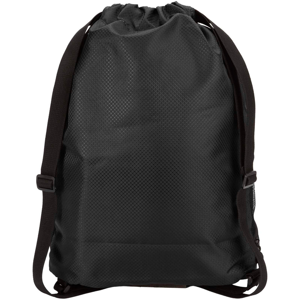 Borsa sportiva con cordoncino in materiale riciclato certificato GRS e scomparto inferiore da 18 litri Nomad personalizzato con logo - Pubblienne