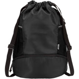 Borsa sportiva con cordoncino in materiale riciclato certificato GRS e scomparto inferiore da 18 litri Nomad personalizzato con logo - Pubblienne